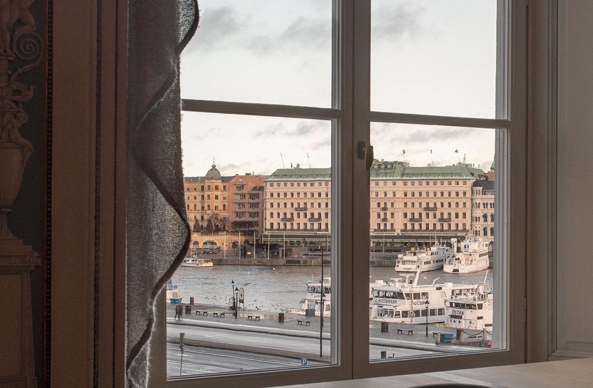 view over grand hotel stockholm